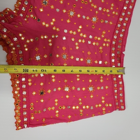 ZARA SHORTS WITH EMBROIDERY FUCHIA COLOR | 7521/254/630 - Picture 9 of 15